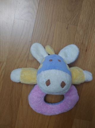 Sonajero peluche burro bebé