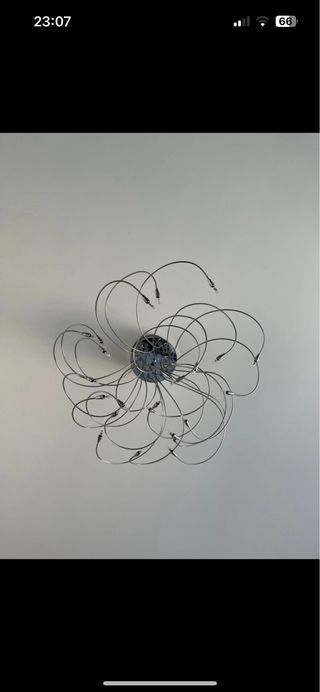 Lampadario moderno metallo argento
