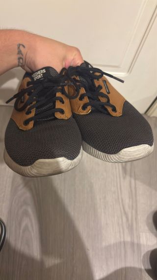 Zapatillas Skechers hombre marrón-gris