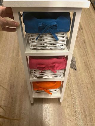Cajonera mimbre 3 cestas