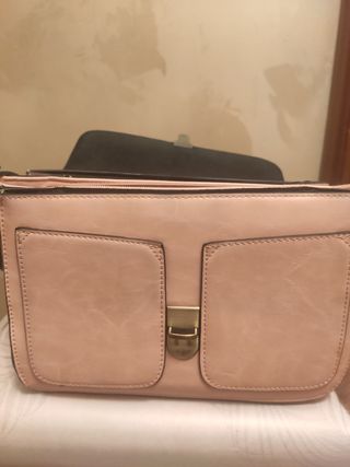Bolso bandolera rosa palo
