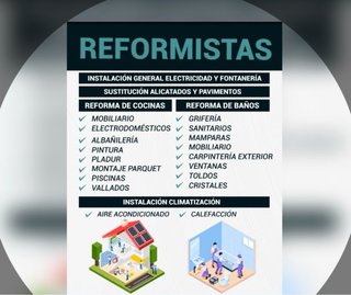 Albañil,Ventanas,Mosquiteras,Pladur,Parket,Pintura