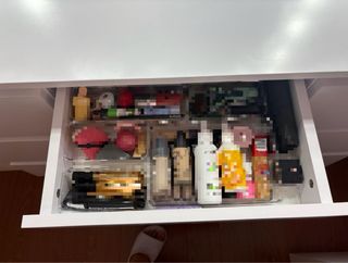 Tocador maquillaje blanco con espejo