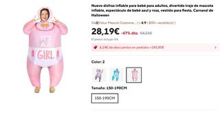 Disfraz inflable para embarazada 