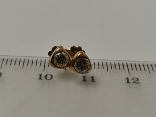 Pendientes oro macizo 18k circonitas