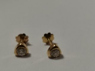 Pendientes oro macizo 18k circonitas