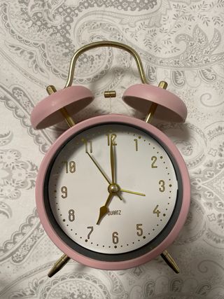 Reloj despertador rosa | Decorativo