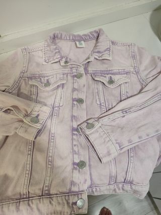 Chaqueta vaquera morada niña