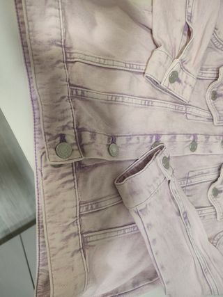 Chaqueta vaquera morada niña