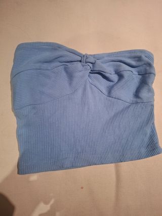 Top azul Shein  sin Tirantes, palabra de honor