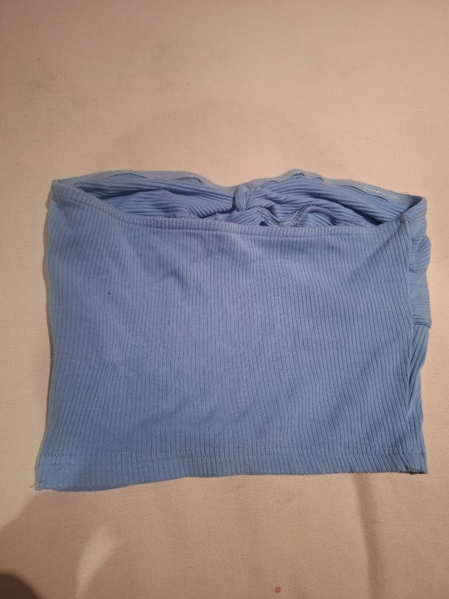 Top azul Shein  sin Tirantes, palabra de honor