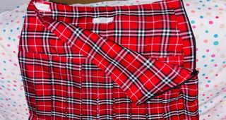 Falda escocesa roja T13-14 años.