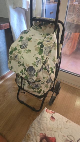 Carro de la compra con asiento plegable