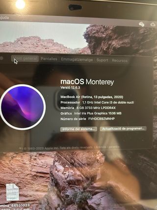 MacBook Air 13" 2020 Gris Espacial 8GB/256GB SSD