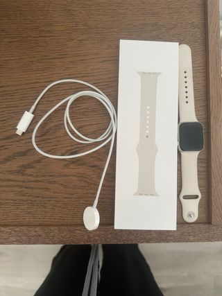 Apple Watch blanco - Correa beige