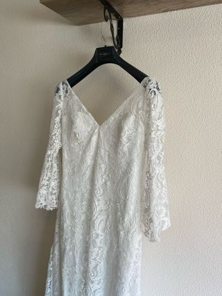 Vestido novia encaje blanco