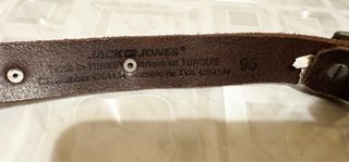 Cintura vintage in pelle marrone 