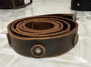 Cintura vintage in pelle marrone 