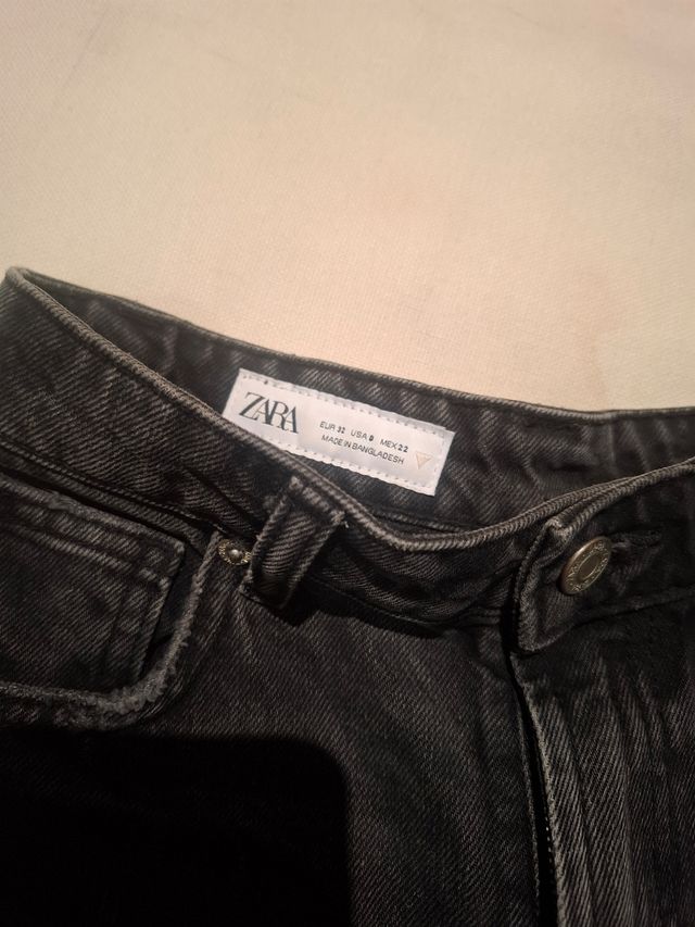 Shorts vaqueros negros Zara - Rotos