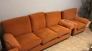 Sofá 3 plazas - color naranja