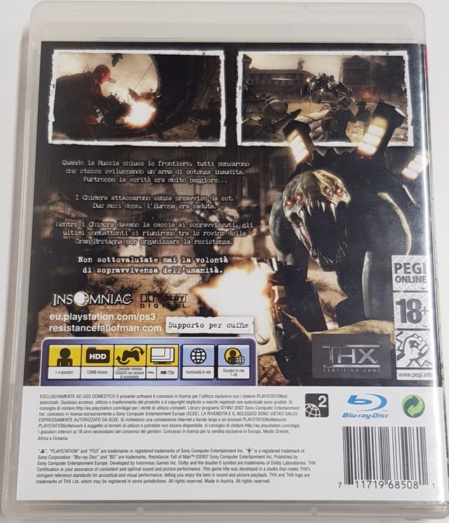 Gioco Resistance Fall of Man italiano PS3