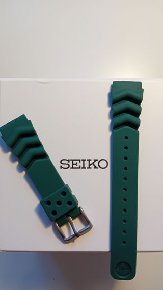 Correa válida para Seiko 20mm verde