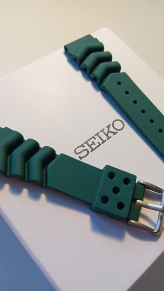 Correa válida para Seiko 20mm verde