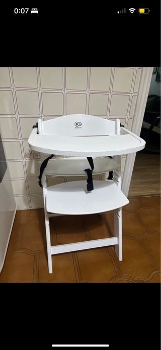 Silla trona madera blanco Kinderkraft