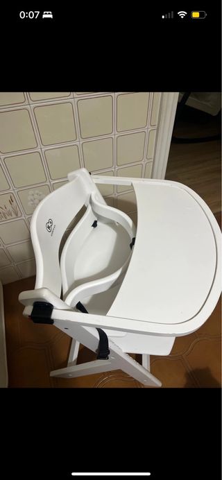 Silla trona madera blanco Kinderkraft