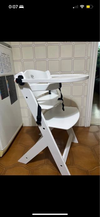 Silla trona madera blanco Kinderkraft
