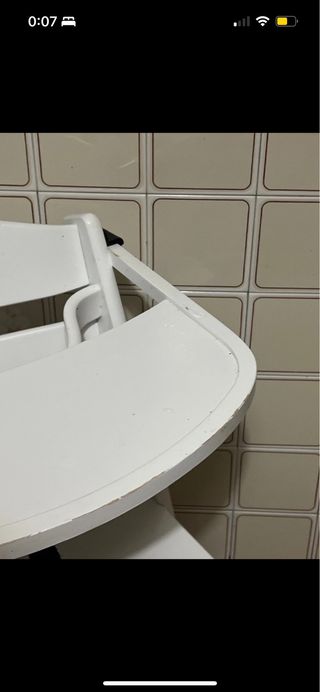 Silla trona madera blanco Kinderkraft