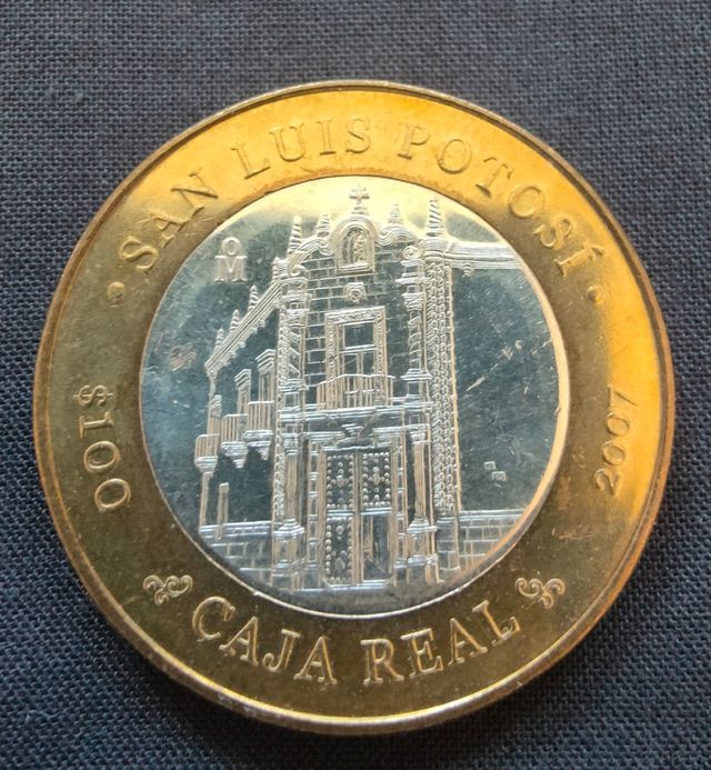 Moneda 100 Pesos México 2007 San Luis Potosí