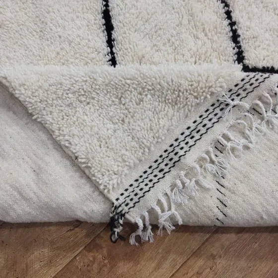 Alfombra Beni Ouarain de lana hecha a mano