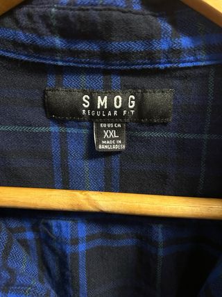 Camisa cuadros Smog azul-negro