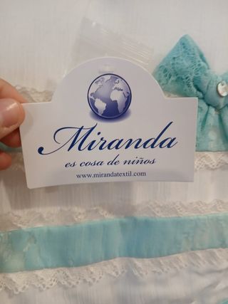 Vestido niña blanco-celeste Miranda