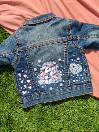 Chaqueta vaquera bebé unicornio