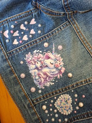 Chaqueta vaquera bebé unicornio