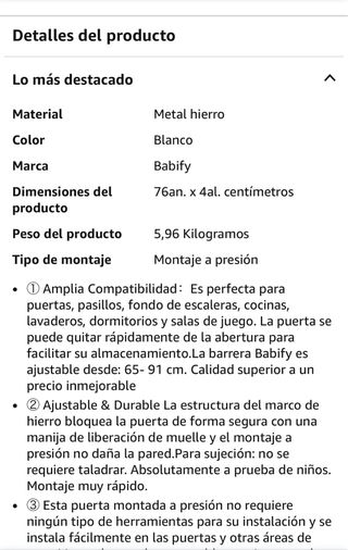 Barrera seguridad bebé iBaby