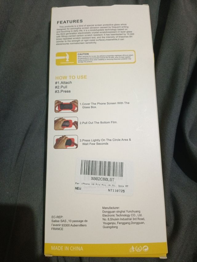 Protector Cristal Templado iPhone 16 newc