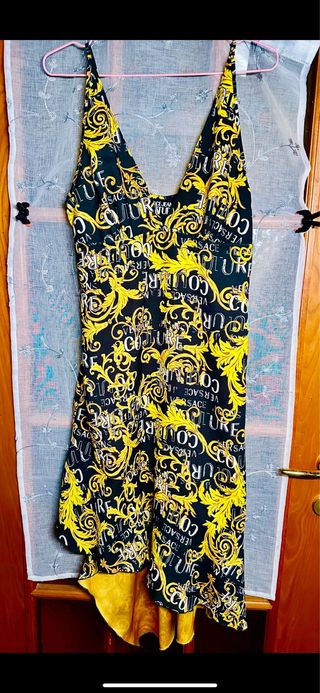 Vestito Versace Jeans Couture barocca nero/oro
