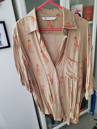 Camisa Zara Jirafas - Talla L