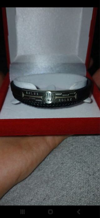 Pulsera Rolex - Negra y Plateada