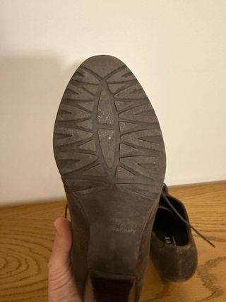 Botines tacón ante marrón mujer