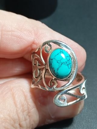 Anillo plata ley turquenita 