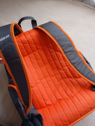 Mochila Basic Fit Gris-Naranja