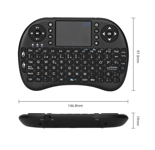 Mini teclado Rii inalámbrico