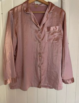 Pijama seda rosa