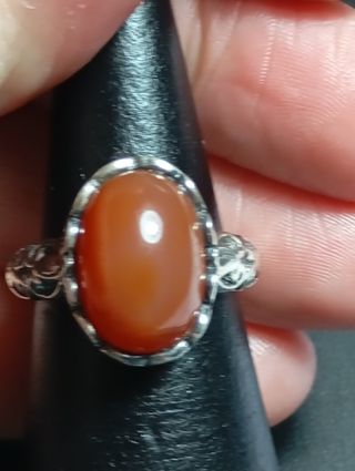 Anillo plata ley - cornalina