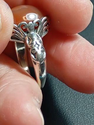 Anillo plata ley - cornalina