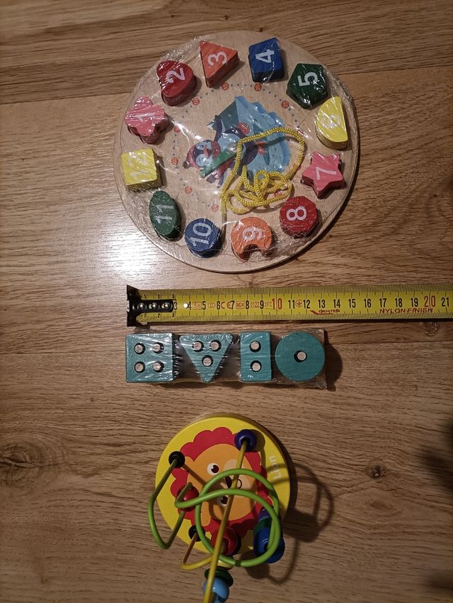 3 unid. Juguetes madera Montessori